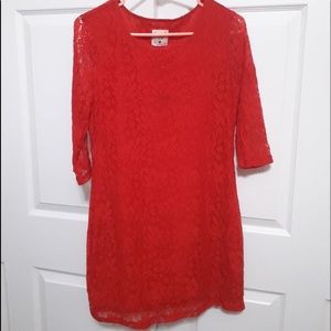 Red Mini Dress, Net Arms